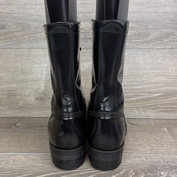 Georgia Boot Co Men’s Sz 8.5E Black Leather 12-Eye Combat Military Jump Boots - Picture 4 of 12